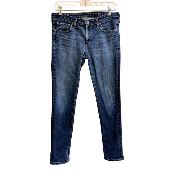AG Adriano Goldschmied Women Jeans 29R 32x30 Blue Low Rise Straight Medium Wash - Picture 1 of 12
